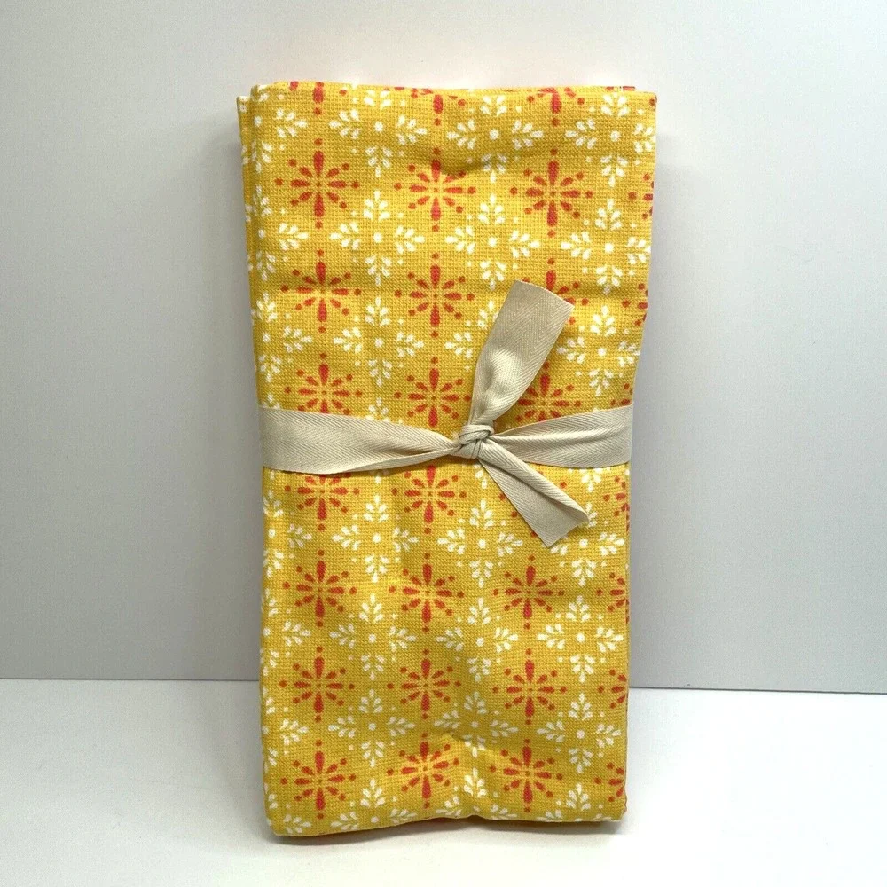 Pioneer Woman Painterly Floral Kitchen Towels Coral/Yellow Set of 2 NWT
